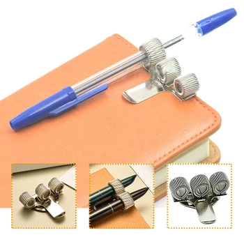 

Adjustable Pen Holders Small Useful Tools Home Office Pens Racks Triple Hole Holder New Stainless Steel Universal Using 1pcs
