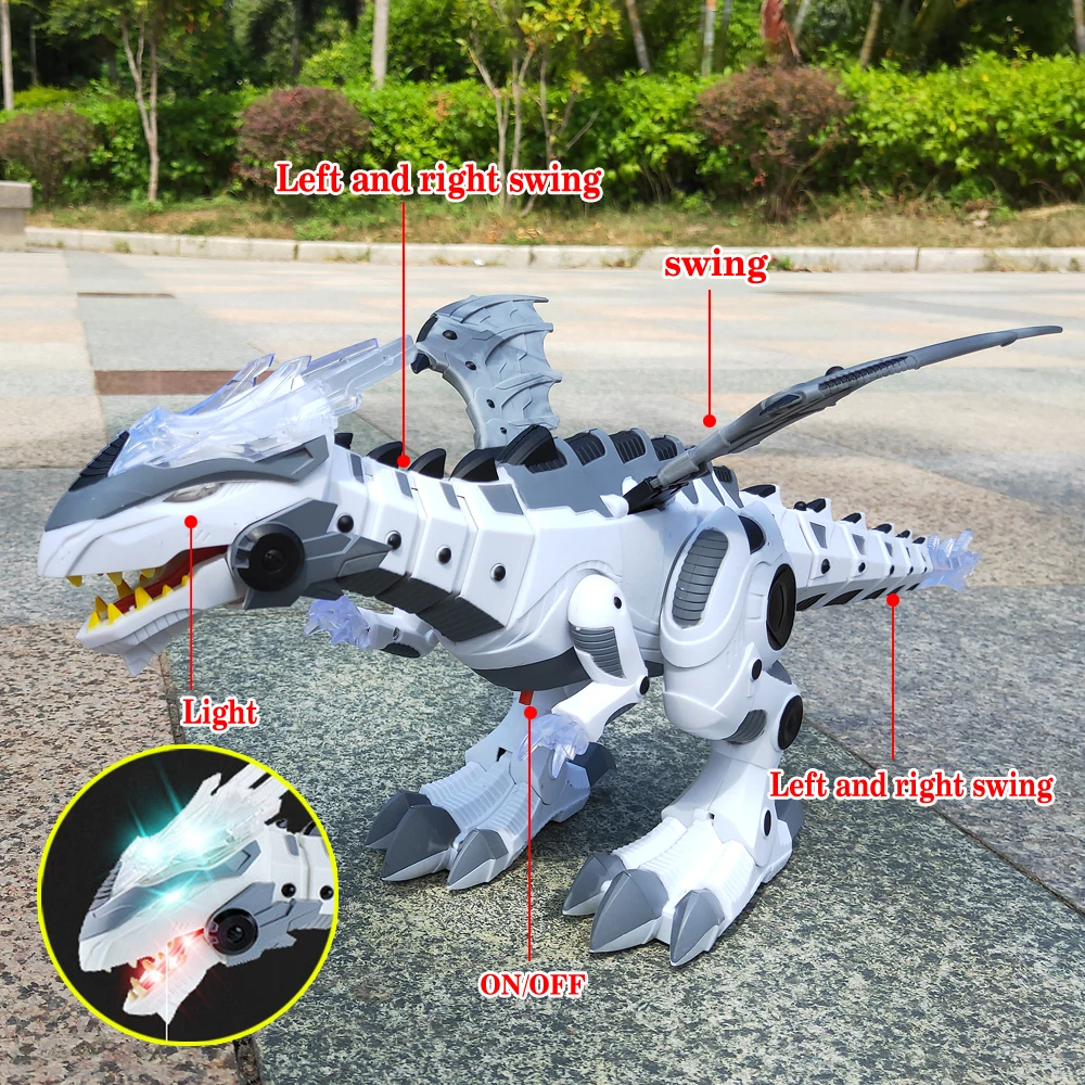 Robô com Luz o Envio Gratuito de Brinquedo Elétrico Grande Tamanho Andando Dinossauro Som Dinossauros Mecânicos Modelo Tyrannosaurus Rex 1pcs 3 Cheap Animais eletrônicos