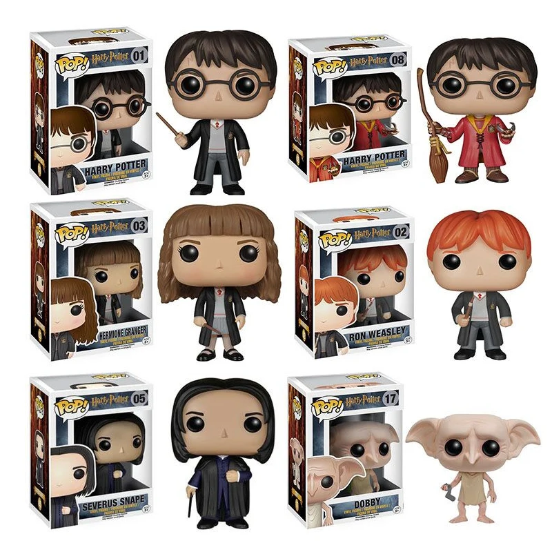 

Funko POP Toys for Children Movie Harry Potter Dolls Severus Snape Hermione Ron Weasley Dobby Action Figure Kids Baby Toys Gift