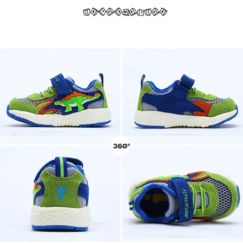 Dinoskulls Toddler Boy Sneakers 3D Dinosaur Kids Shoes Mesh Breathable Children Trainers 2019 Summer Running Beach Shoes
