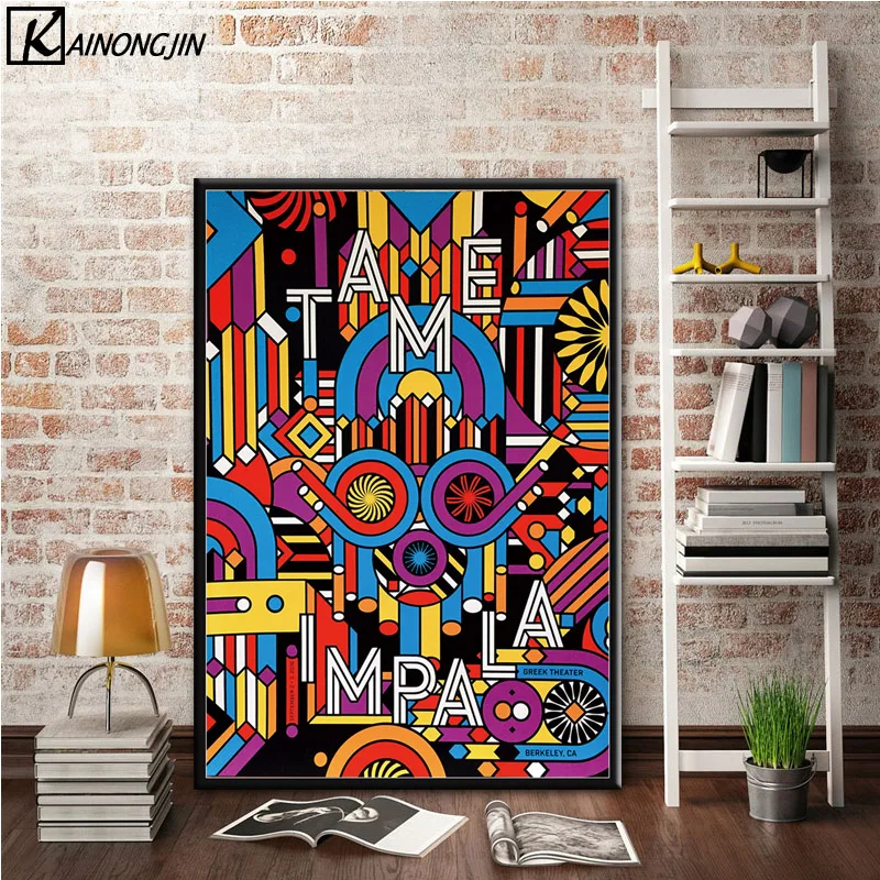 Art Poster Tame Impala Psychedelic Rock Band Posters and Prints Wall Picture Canvas Painting Room Home Decoration - Цвет: 017