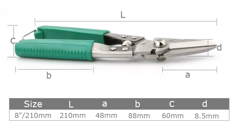 Ножницы из нержавеющей стали " /210 мм металлические ножницы для оловянной резки металла многофункциональные электрические ножницы ручные инструменты