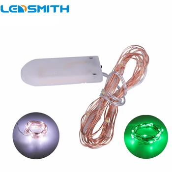 

10pcs/lot 2M Copper Wire LED String Waterproof Fairy Light Outdoor Holiday Light Party Christmas Wedding Decoration With Battery