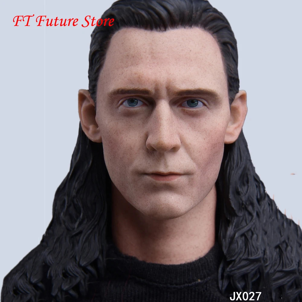 

Collectible 1/6 Male Head Sculpt Accessory Marvel's The Avengers Loki Head Sculpt Carved Hard Hair Model for 12'' Action Figure