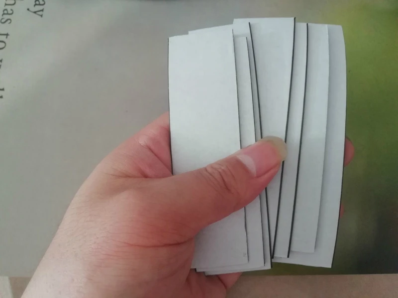 

5pcs 100*30*1.5mm Flexible soft rubber Magnet With Adhesive magnetic sheet For DIY Homemade Fridge magnets Label Name Sticker