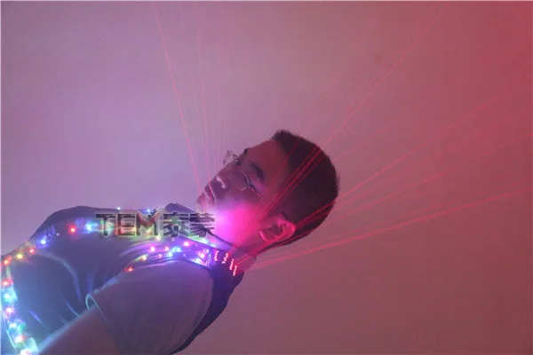 Модная красная куртка для лазерных вечеринок Laserman светодиодный жилет костюмы одежда сценические костюмы для певицы танцовщицы для ночных клубов