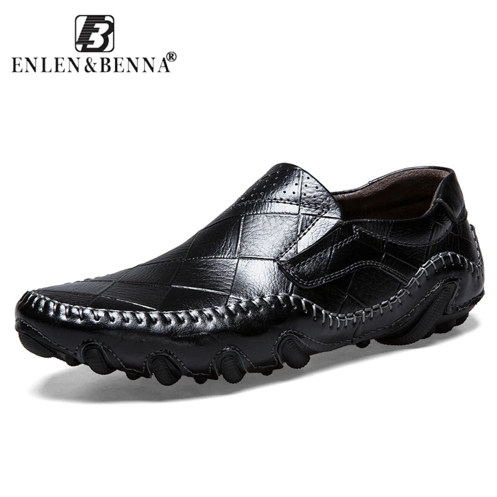 Prix Nouveau Printemps Été Casual Chaussures Hommes Slip On Mocassins Mocassins En Cuir Véritable Plat Oxford Hommes Mâle Adulte Sneakers 2018 plus la Taille