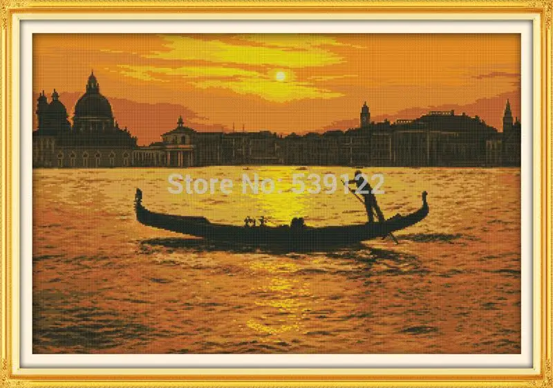 

Free Sunset Way Home! DIY Needlework 11CT 14CT DMC Counted Cross Stitch Sets for Embroidery Knitting Needles Cross-stitch Craft