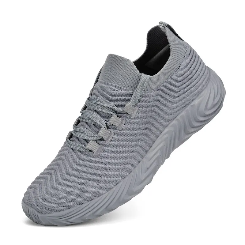 New Men& Women Breathable Running Shoes Outdoor Jogging Walking Lightweight Shoes Comfortable Sports Sneakers - Цвет: light grey