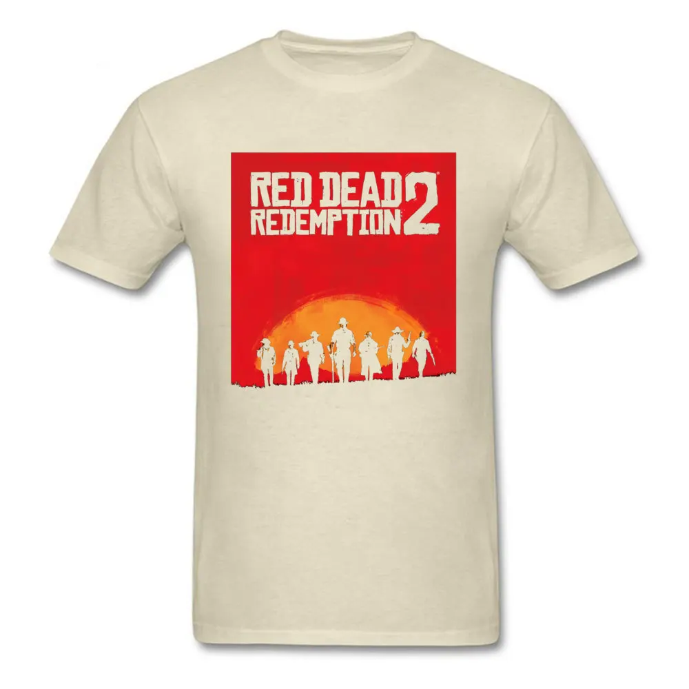 O-Neck red dead redemption 2 3062 100% Cotton Men Top T-shirts Custom Short Sleeve Tops Shirt 2018 Discount Casual Tee Shirt red dead redemption 2 3062 beige