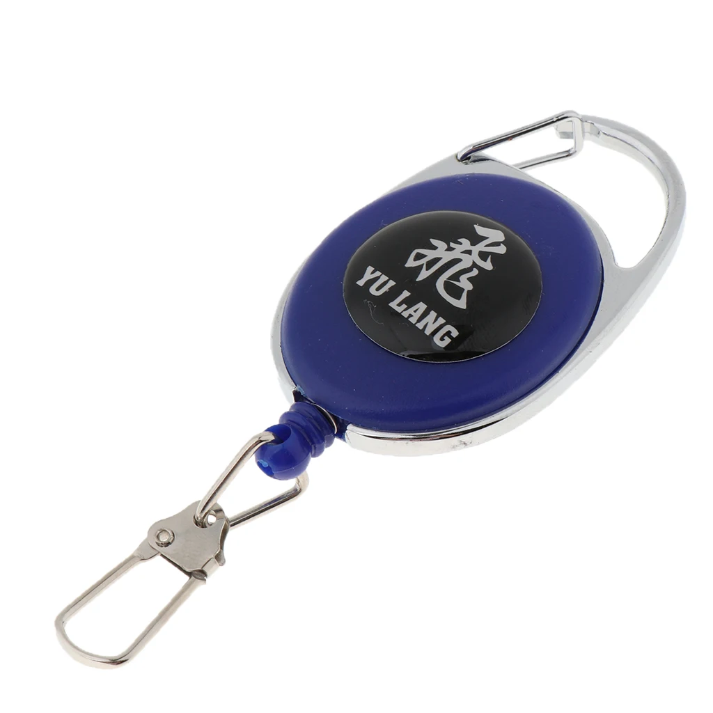 Perfeclan Outdoor Retractable Key Chain Badge Holder Ring Clip 17 inch Nylon Line Keychain Hiking Anti Lost Waist Belt Hook 