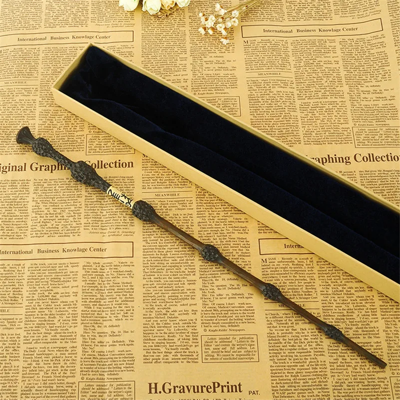 

Original Version Quality Metal Core Deluxe COS Lucius Dumbledore Magic Wand of Harri Movie Magical Stick with Gift Box Packing