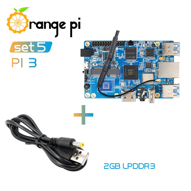 Кабель питания Orange Pi 3 2G + H6 LPDDR3 BT5.0 для Android 7 0 Ubuntu Debian мини компьютер с одной