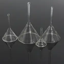 40/50/60/75/90/120 мм прозрачные короткие бокал для вина треугольная Воронка лаборатории Стекло посуда Laboraotry химии развивающие канцелярских