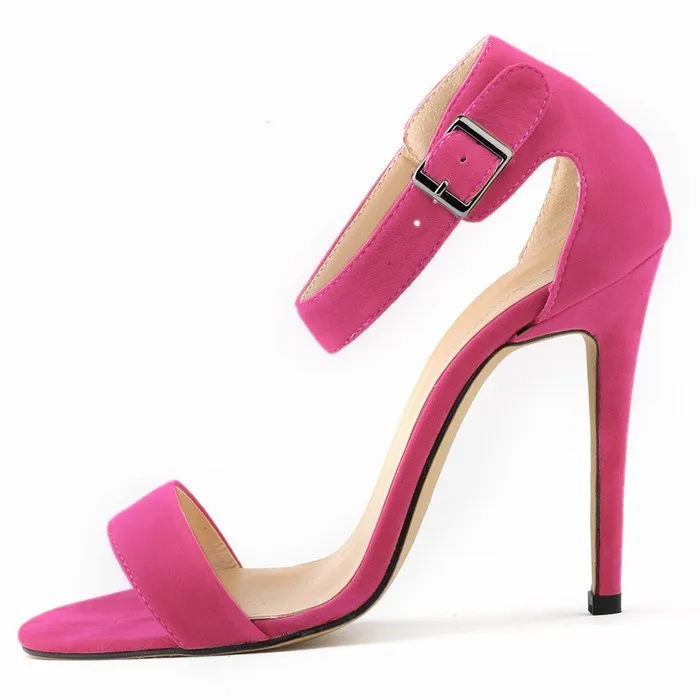 

2016 Customize Red Bottom High Heels Sexy Flock Leather Gladiator Sandals Summer Women Shoes Plus Size 35-42 SMYNLK-AA0025