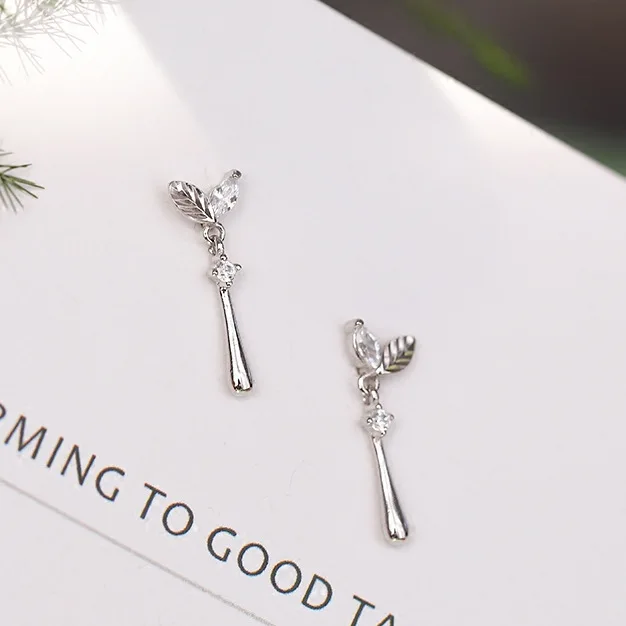bud cz earring 100% 925 Sterling silver Jewelry fashion Hypoallergenic Stud earrings for women gift