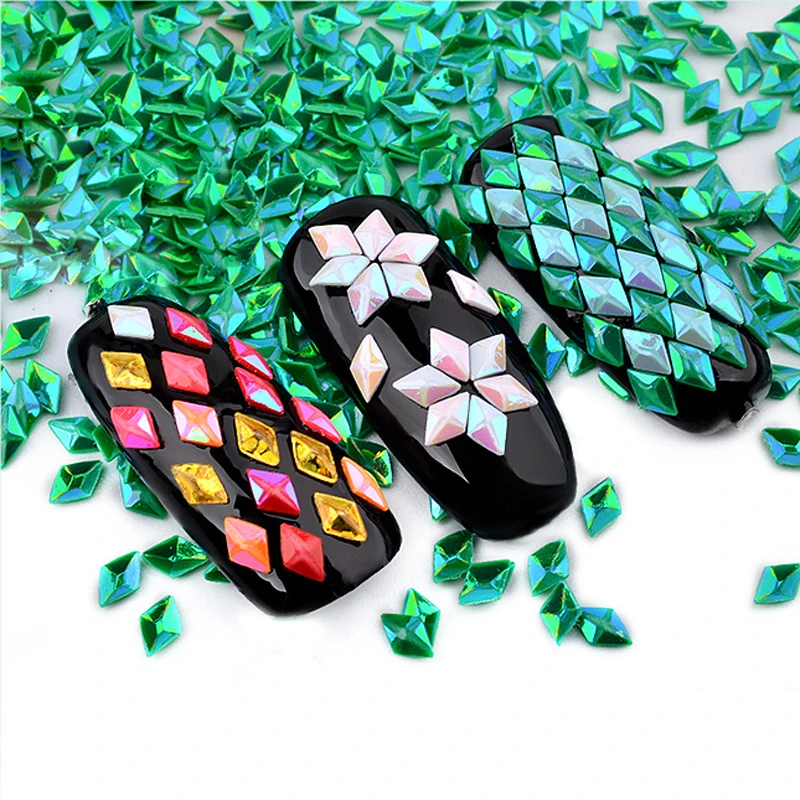 12pcs Nail Diamond Laser Sequins Nail Art Glitter Tips 3D ...