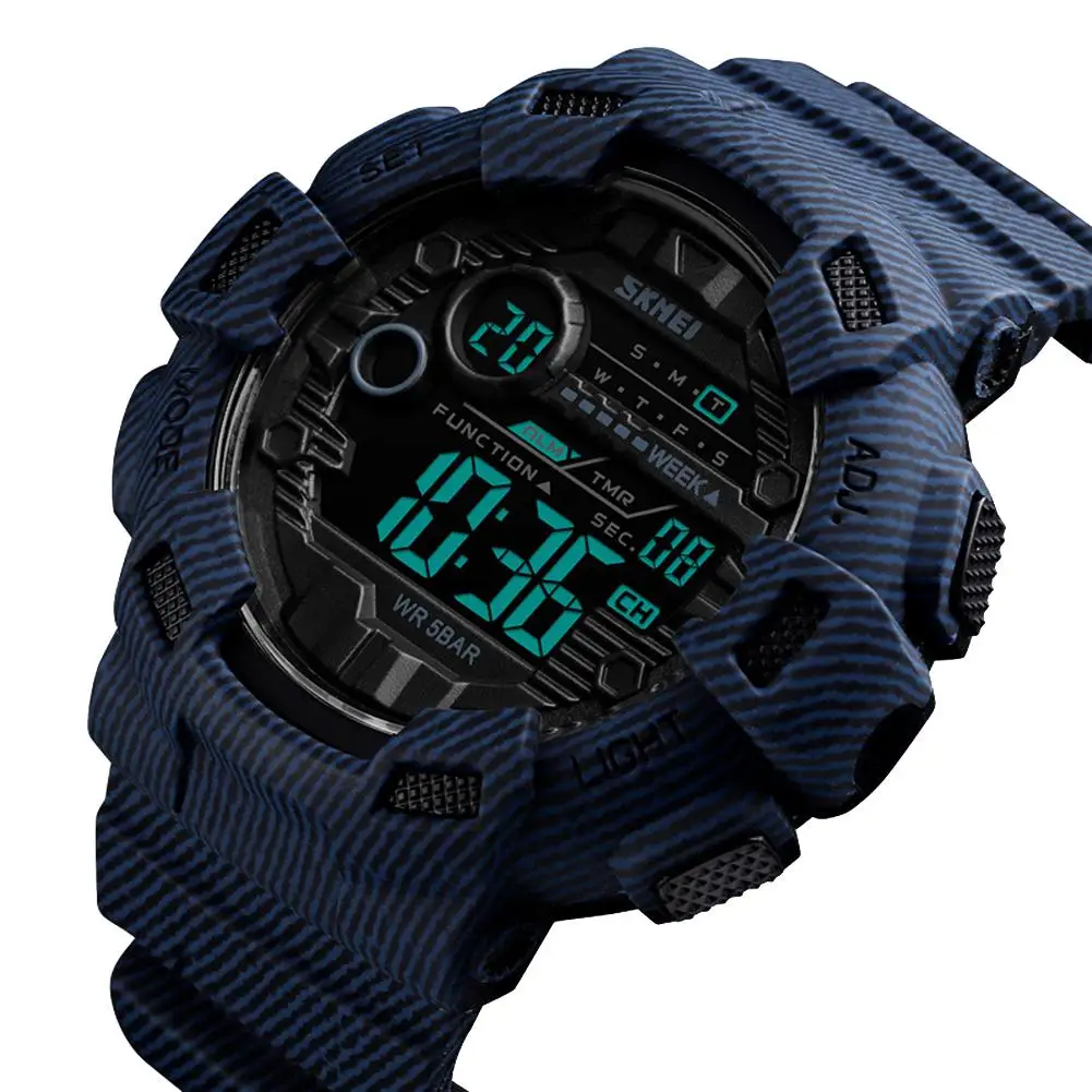 

Hot SKMEI Military Waterproof Luminous Week Date Electronic Digital Wrist Watch