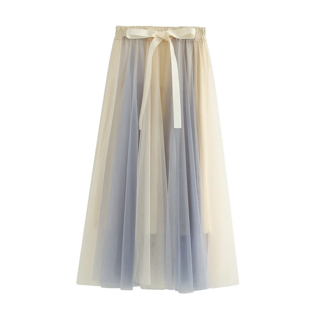 KLV/ летние новые модные красивый женский стрейч с высокой талией юбка в сеточку женские pettiskirt D4