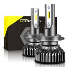 Lâmpada de farol automotivo rover h7, led, 50w, 10000 lúmens, extremamente brilhante, 6000k, csp, fios hi/lo kit de conversão