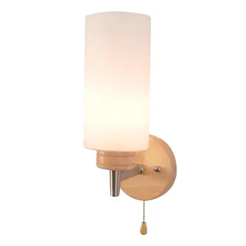 

2017 European Craft Glass and Rubber Wooden Products Professional Art Cylindrical China Post Free Mail Family Wall Light