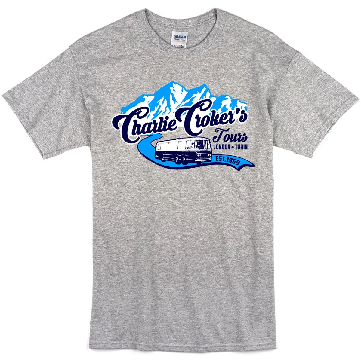 Italian Job Inspired Charlie Crokers Tours Mens T-Shirt Top Retro Classic Film free shipping Tshirt High Quality | Мужская одежда
