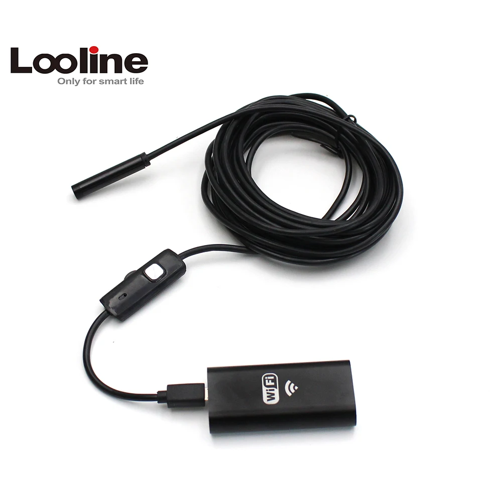 

Looline Wireless Wifi Endoscope Android Camera Borescope Waterproof Inspection IOS Iphone WI-FI Endoscope Camera With 5M Cable