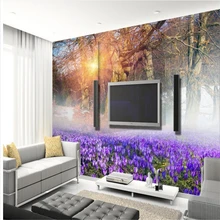 Beibehang большой масштаб пользовательские обои эстетическое чувство леса шафран провел ТВ фоне стены papel де parede para кварто