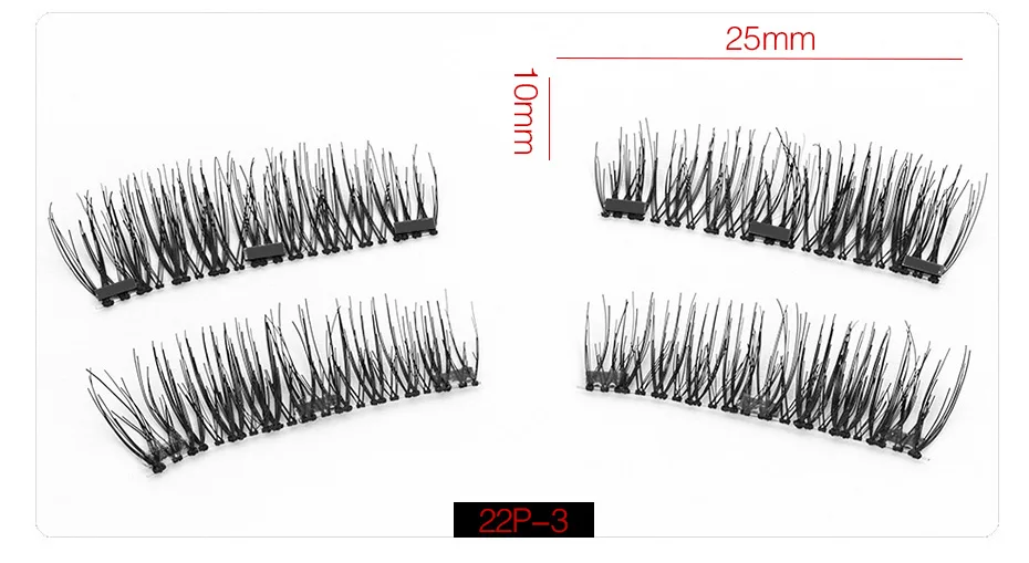 Genailish, 6D магнитные Накладные ресницы 3 магнитные ресницы накладные ресницы Natutal ненатуральные искусственные Длинные Накладные ресницы макияж ресниц инструменты KS02-3