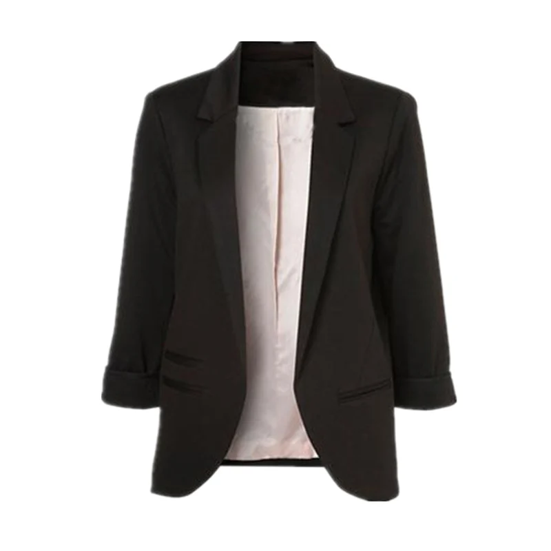 Женский блейзер формальный тонкий с рукавом 3/4|blazer mujer|business blazersuit coat |