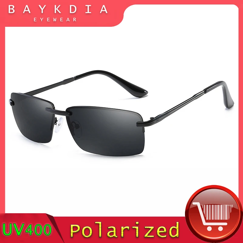 

BAYKDIA Metal Frame Polarized Sunglasses for Men Driving Mens Sunglasses Rectangular Vintage Sun Glasses For Men