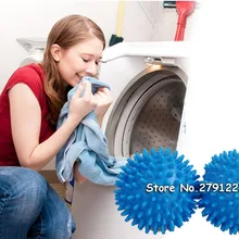 2Pc Blue Laundry Washing Tumble Dryer Balls Washing Helper Clothes Softener Set