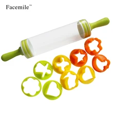 Сердца и звезды торт пасти Скалки с девять печенья, сохраненные внутри помадки ролик для тиснения украшения 51002 подарок