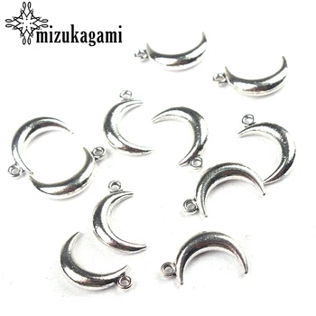 

20pcs 18*5MM Retro Zinc Alloy Moon Shape Charms Pendants For DIY Jewelry Accessories Free Shipping