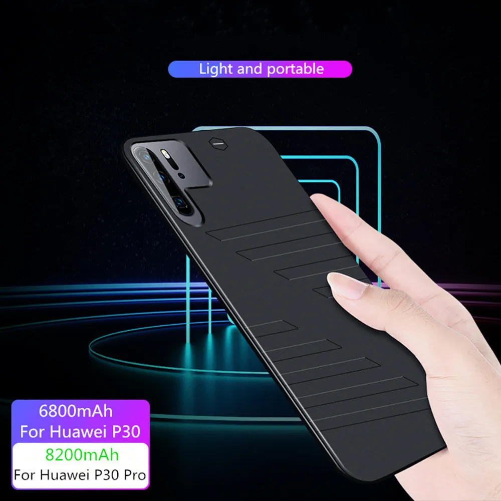 6800mAh Battery Charger Case For Huawei P30 Portable Slim Power Bank Case Cover 8200 mAh For Huawei P30 Pro Power Charging Case