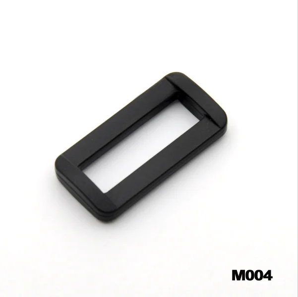 Wholesale Free shipping 100pcs black adjustable buckles plastic slider buckle square ring