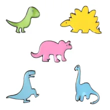 5 pcs/set Colorful Cute Little Dinosaur Series Brooch Pins Set Children Birthday Gift Fashion Jacket Collar Lapel Badge Jewelry