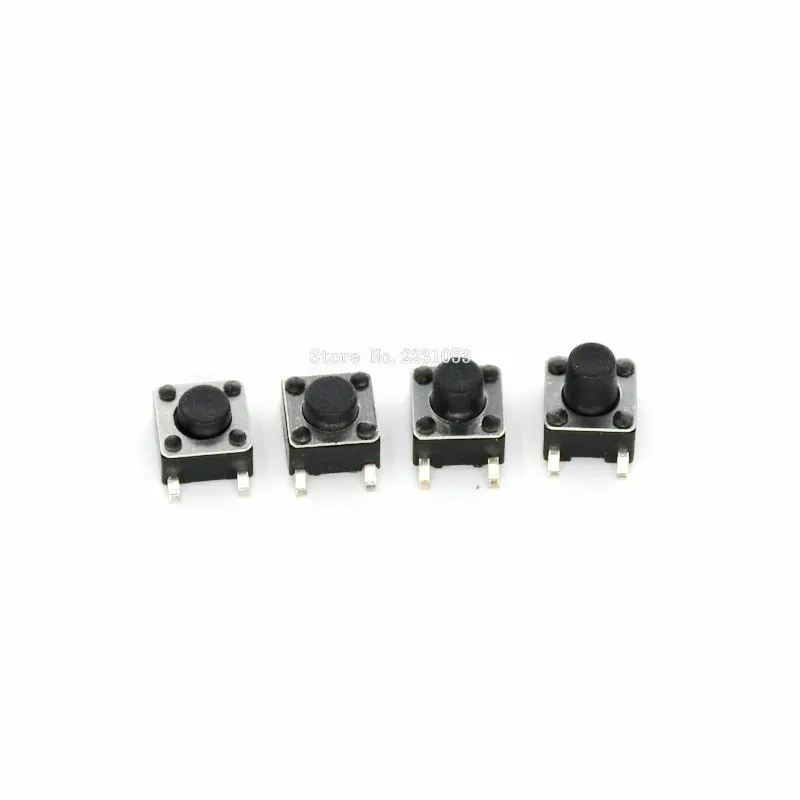 100 шт. SMD переключатель 6*6*4 3 мм 6*6*5 6 7 6x6 4 контакта тактовая кнопка Микро