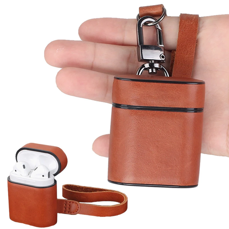 Новый кожаный чехол для AirPods Airpod противоударный защитный футляр Air Pods