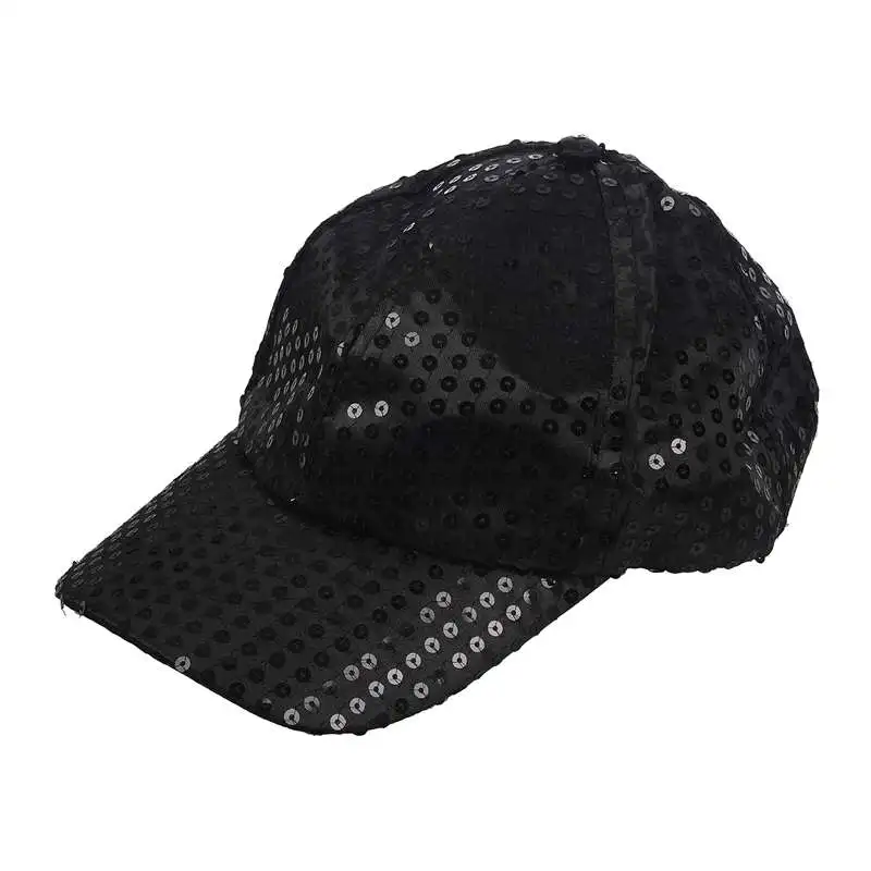 

Glitter Hip Hop Dancer Hat Sparkling Bling Sequin Baseball Club Cap