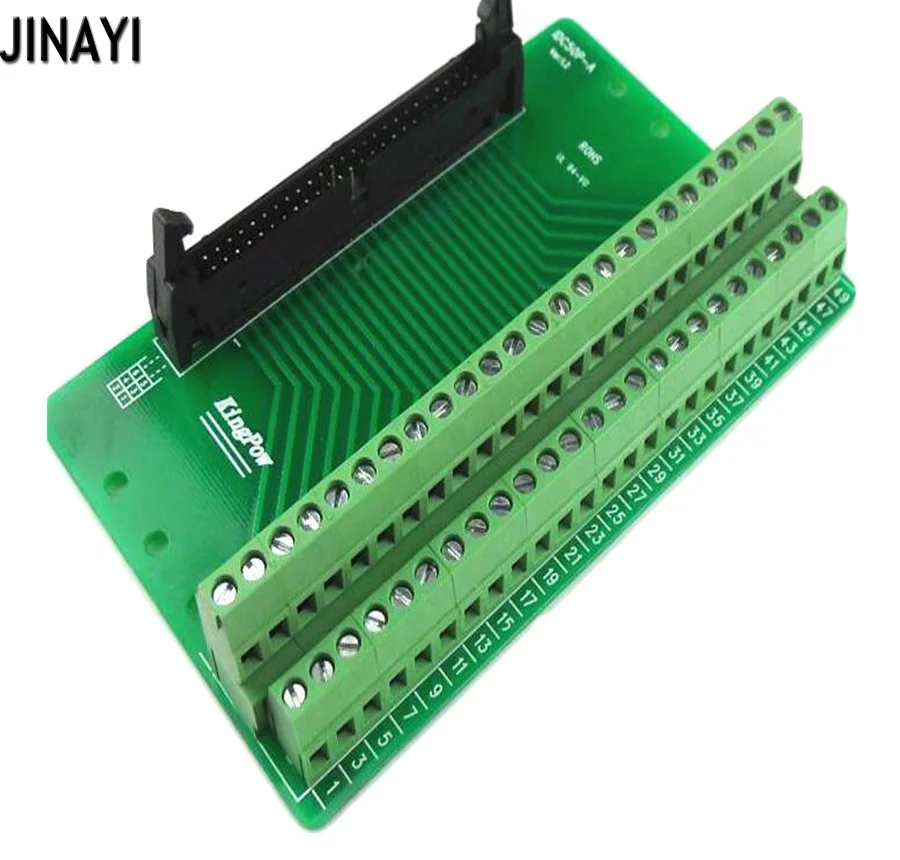 IDC 50 Pin IDC50P мужской клеммный блок Breakout PLC релейные терминалы DIN Rail монтажный адаптер разъем - Цвет: IDC50P A