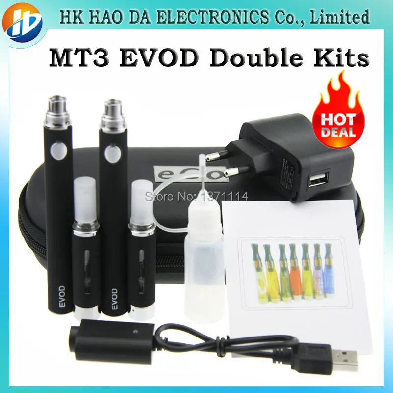 Double MT3 EVOD font b Electronic b font font b Cigarette b font Kits EVOD MT3