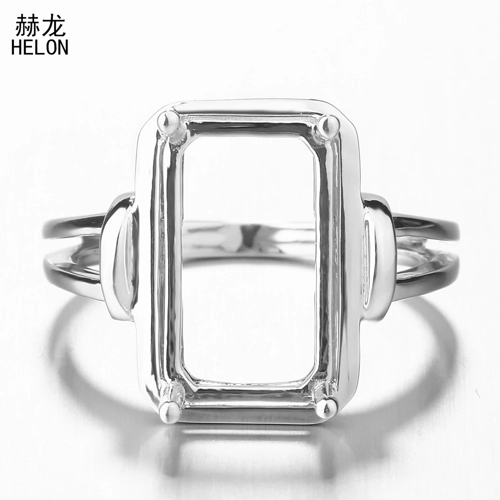 Стерлингового серебра 925 подушки, изумруд, огранка «Радиант» 13x10 мм полу крепление Косынка Обручение Свадебные кольцо крапановая закрепка о... Стерлингового серебра 925 подушки, изумруд, огранка «Радиант» 13x10 мм полу крепление Косынка Обручение Свадебные кольцо крапановая закрепка о...