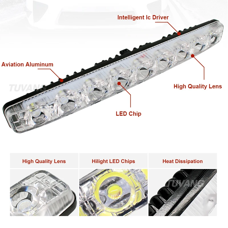 2x высокое качество DRL Автомобильные дневные ходовые огни Дневной светильник автомотив противотуманный светильник 9 светодиодный водонепроницаемый с течением янтарного указателя поворота