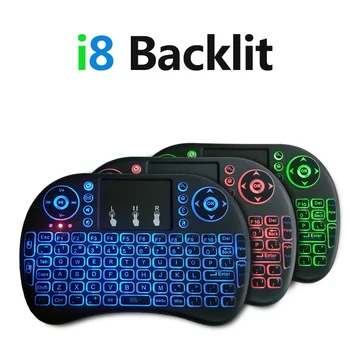 

Backlit i8 Mini Wireless Keyboard 2.4G English Russian French Spanish Air Mouse with Touchpad Remote Control for Android TV Box