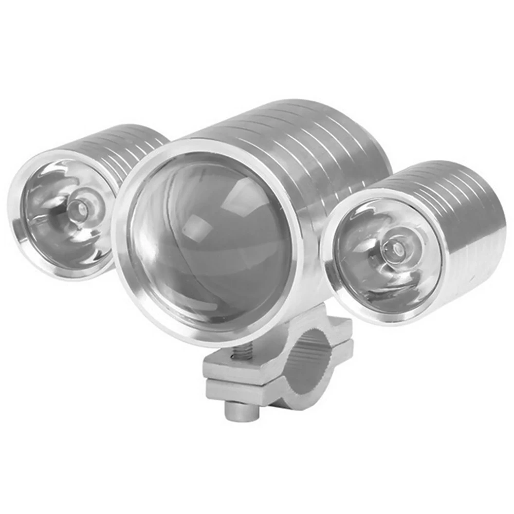 10 шт./лот Мощный светодиодный мотоцикл алюминиевая передняя фара передний свет красный синий прожектор-Стробоскоп