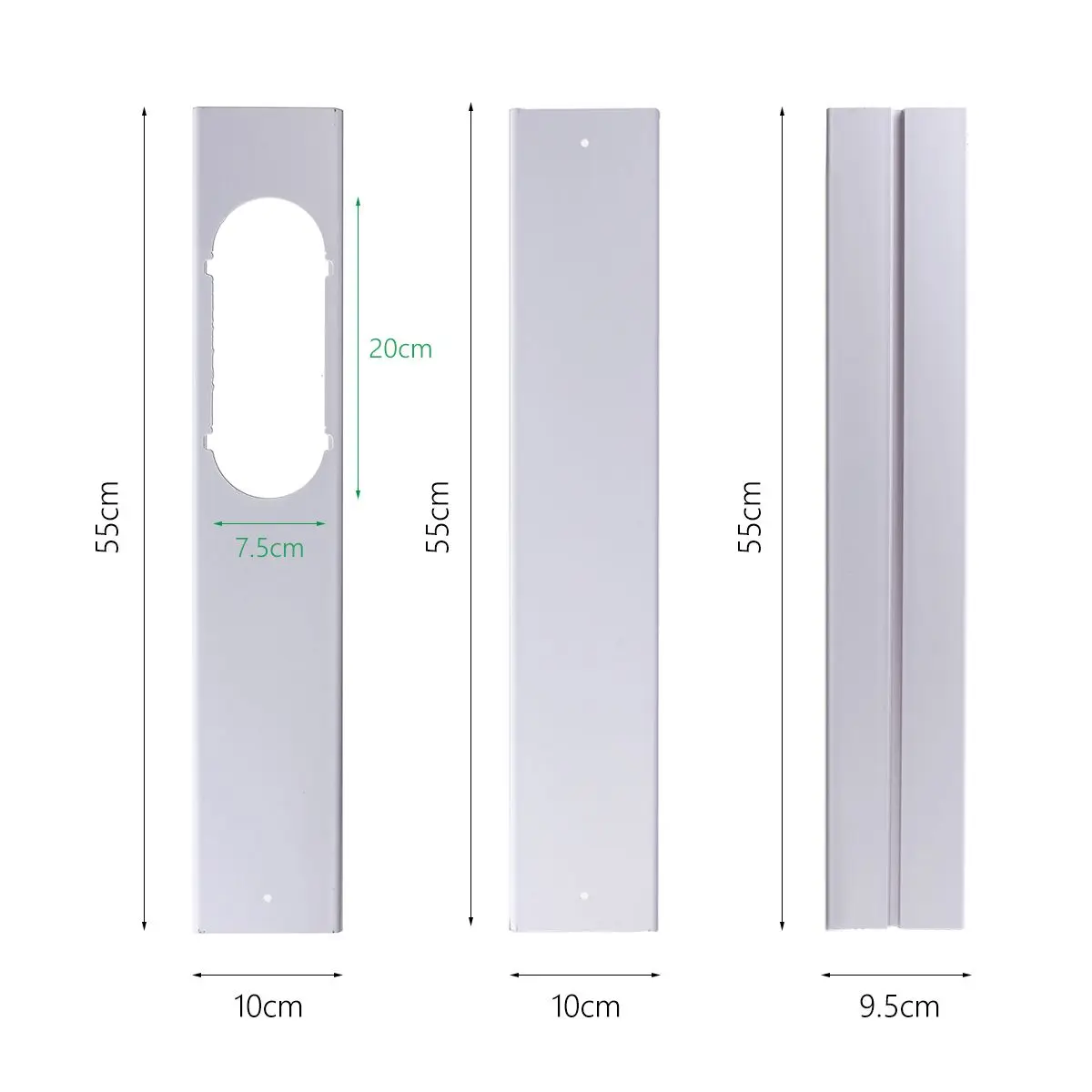 Новое поступление 165 см оконный адаптер/оконная горка комплект пластин комплект выхлопной трубы разъем для домашнего портативного кондиционера - Цвет: 3Pcs Window Plate