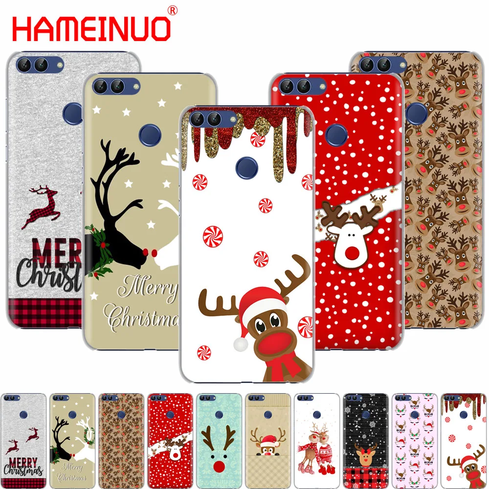 

HAMEINUO Cute elk Christmas deer Cartoon New Year phone Cover Case for huawei Honor Y5 7C Y625 Y635 Y6 Y7 Y9 2017 2018 Prime PRO