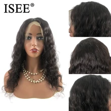 Малайзии глубокая волна парики для чернокожих Для женщин волосы Remy 13X4 ISEE волосы парики 130% 150% 180% 250% плотность Синтетические волосы на кружеве парики из натуральных волос
