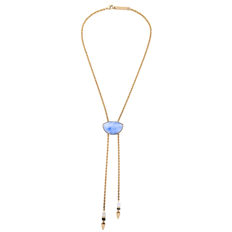 

Simple Fashion Necklaces for Women Blue Geometric Rivets Pendant Jewelry Alloy Vintage Necklace